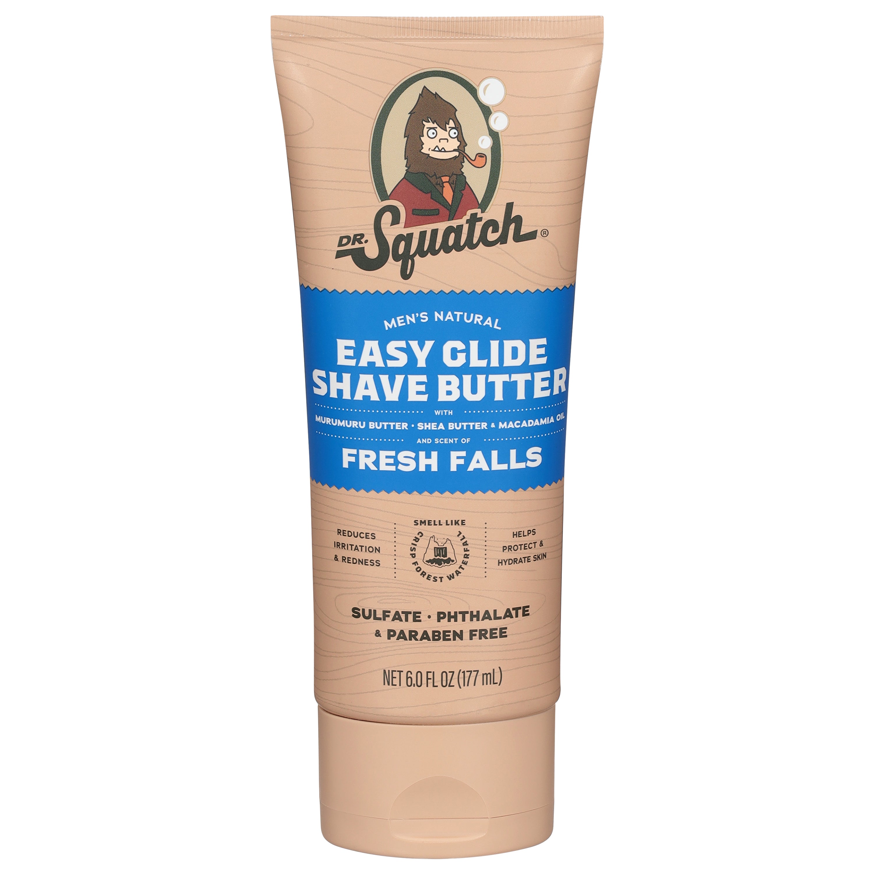 Dr. Squatch Men's Natural Easy Glide Fresh Falls Shave Butter 6.0 fl oz - Case of 1