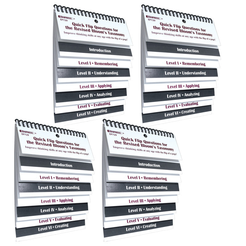 EDUPRESS - Quick Flip Questions for the Revised Bloom's Taxonomy, Pack of 4