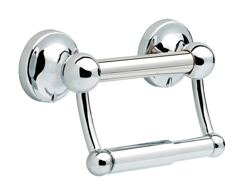 DELTA - Delta 5 in. L Polished Chrome Stainless Steel Toilet Paper Holder with Assist Bar