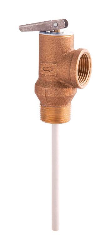 WATTS - Watts 3/4 in. MNPT Brass Temperature and Pressure Relief Valve 3/4 in. FNPT 1 pk [66090]