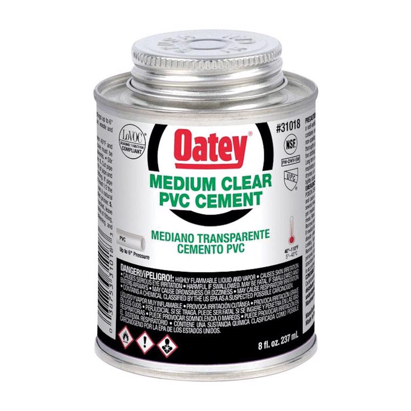 OATEY - Oatey Clear Cement For PVC 8 oz [31018]