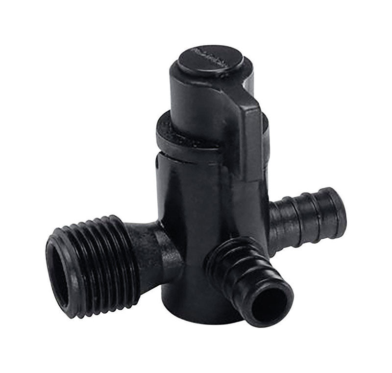 FLAIR-IT - Flair-It Ecopoly 1/2 in. Crimp X 1/2 in. MPT Plastic 3-Way Valve