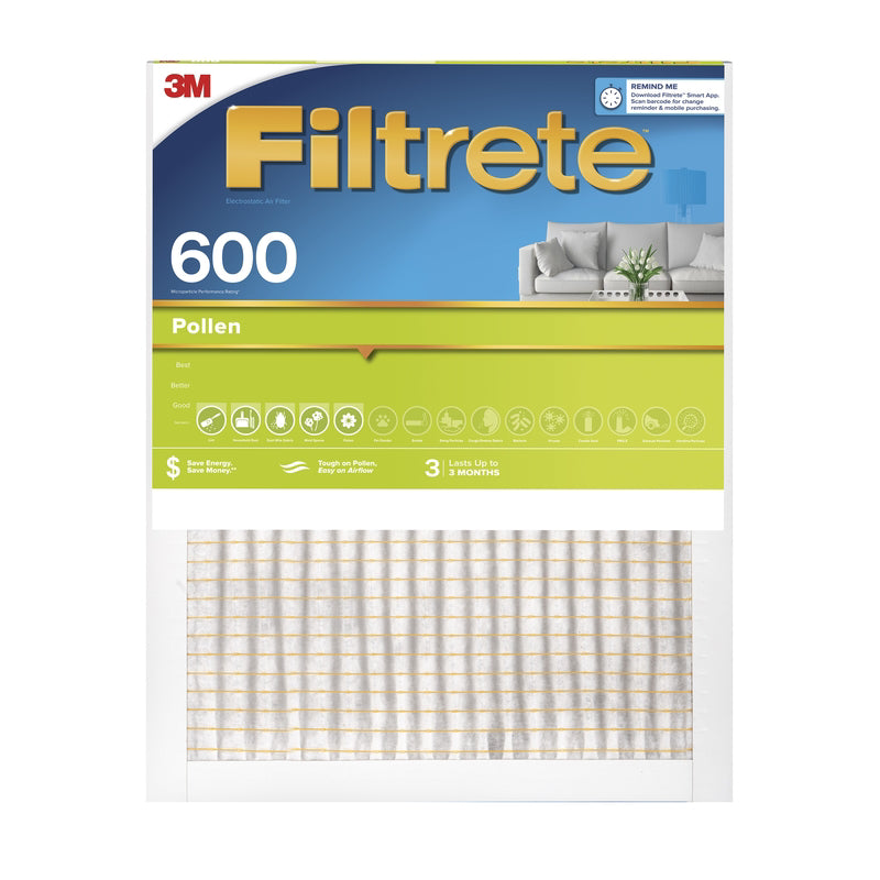 3M - Filtrete 15 in. W X 20 in. H X 1 in. D Fiberglass 7 MERV Pleated Air Filter 1 pk - Case of 6