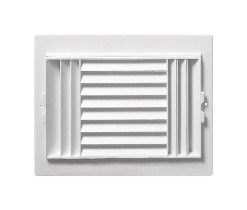 DEFLECT-O - Deflect-O Jordan 10 in. H X 8 in. W 3-Way White Plastic Ceiling Register