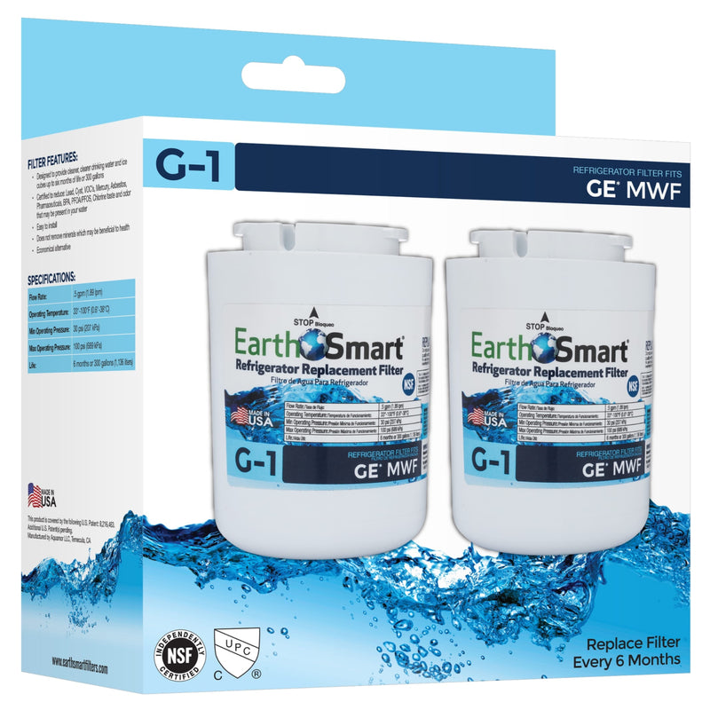 EARTHSMART - EarthSmart G-1 Refrigerator Replacement Filter For GE MWF [102627]