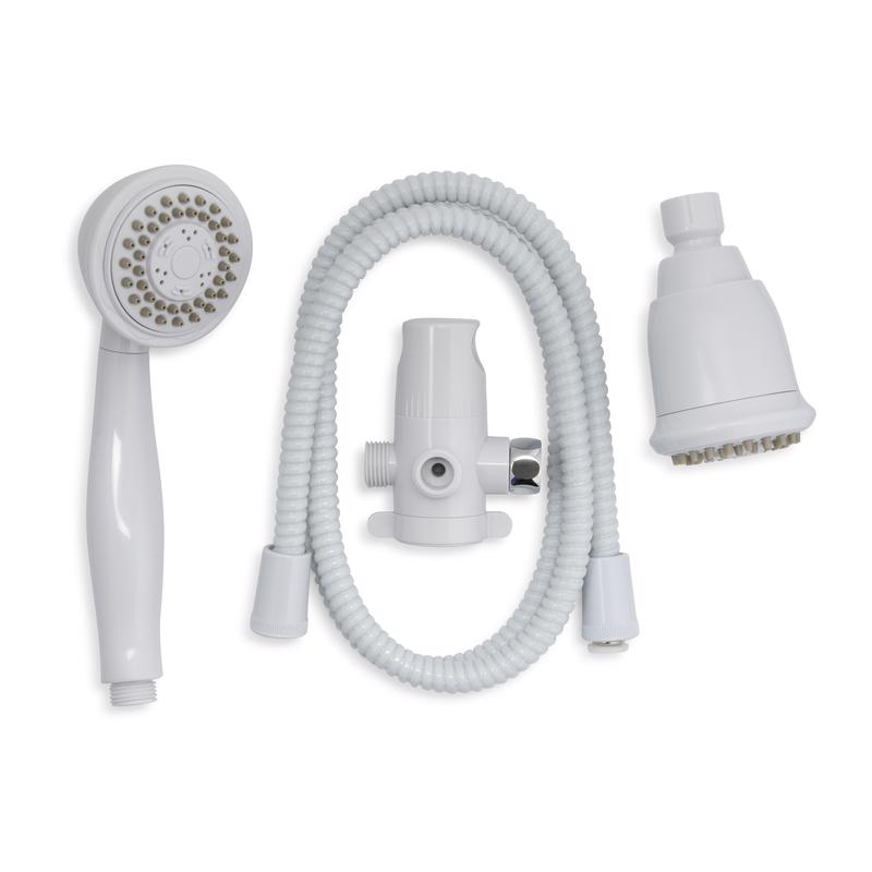 KEENEY - Keeney Stylewise White Plastic 3 settings Showerhead Combo 1.8 gpm