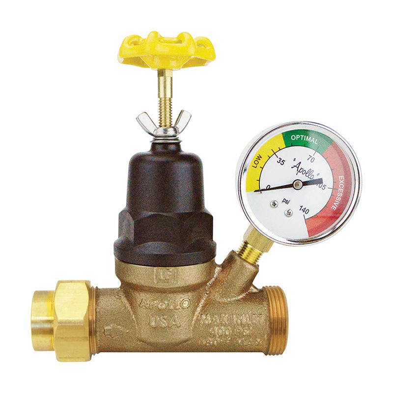 APOLLO - Apollo 3/4 in. FNPT Bronze Water Pressure Regulator with Gauge