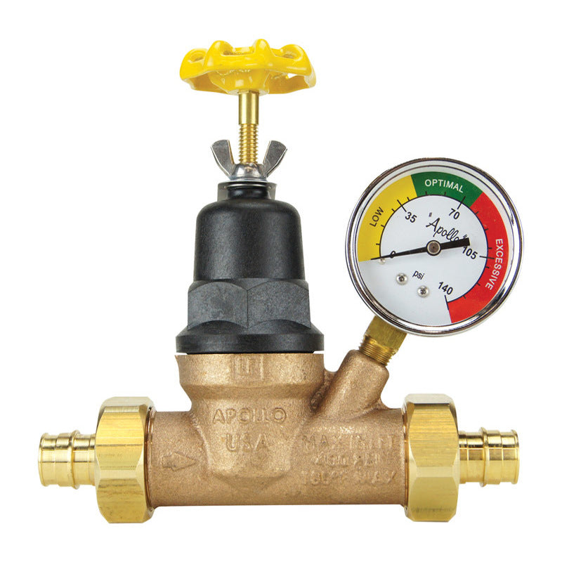 APOLLO - Apollo 3/4 in. Double Union Double Union PEX Bronze Water Pressure Regulator with Gauge [EPXPRV34WG]