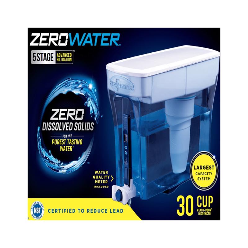 ZEROWATER - ZeroWater Ready-Pour 30 cups Blue Water Filtration Dispenser