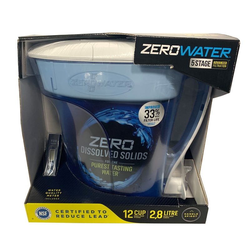 ZEROWATER - ZeroWater Ready-Pour 12 cups Blue Water Filtration Pitcher