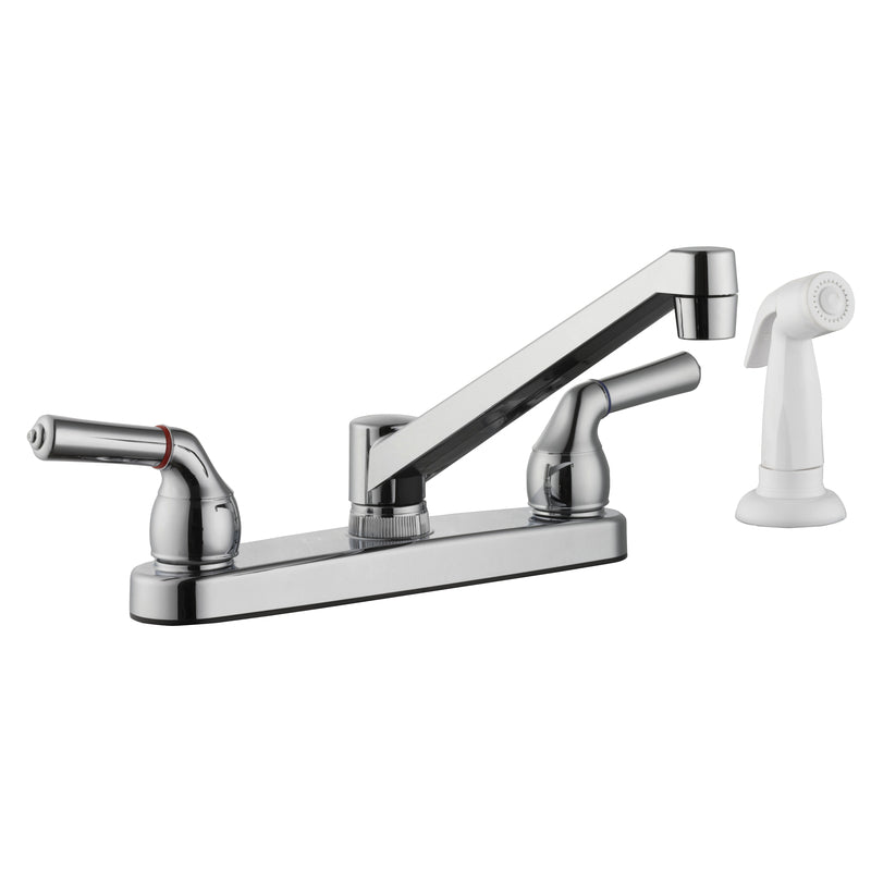 HOME PLUS - Home Plus Two Handle Chrome Kitchen Faucet Side Sprayer Included [1815-30CP-N]