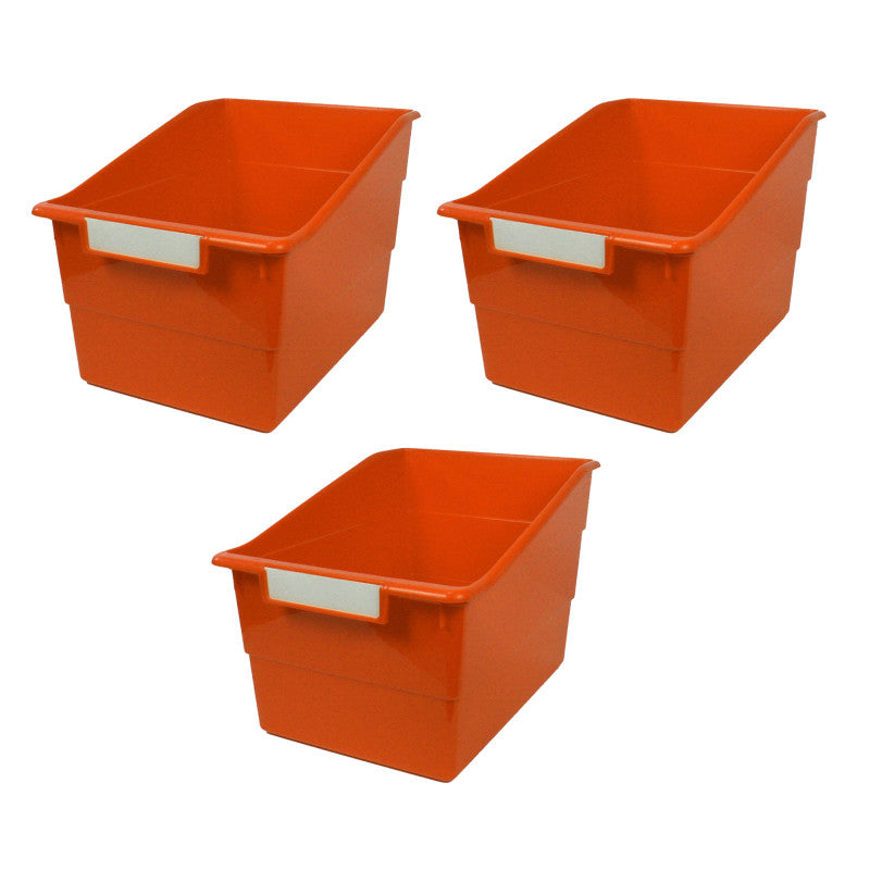 ROMANOFF - Tattle® Wide Shelf File, Orange, Pack of 3