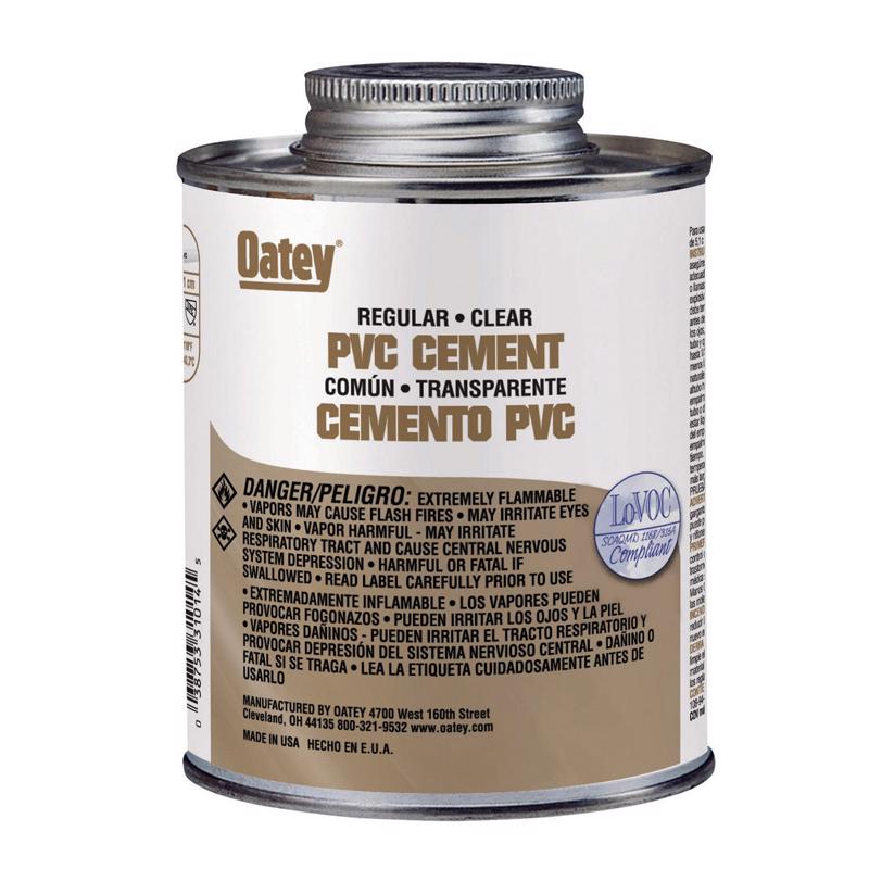 OATEY - Oatey Clear Cement For PVC 32 oz [310153]