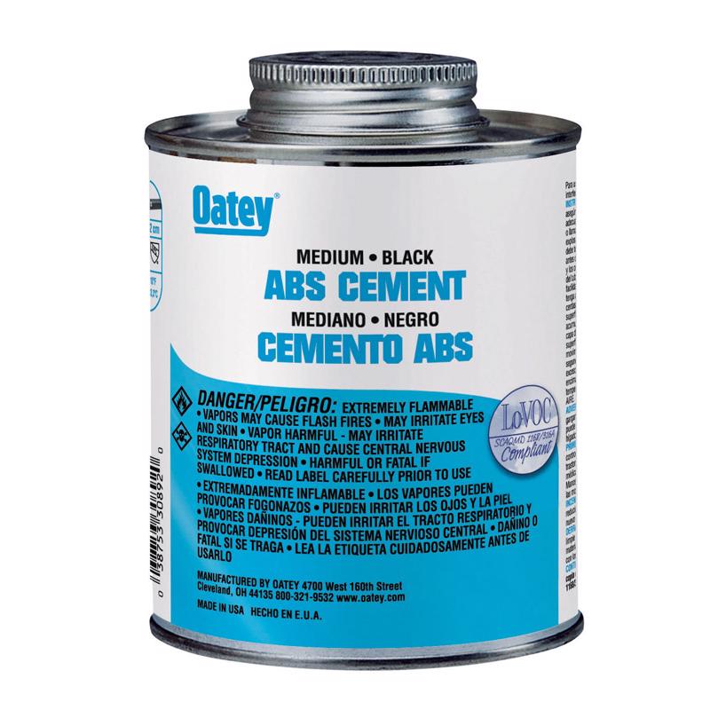 OATEY - Oatey Black Cement For ABS 16 oz