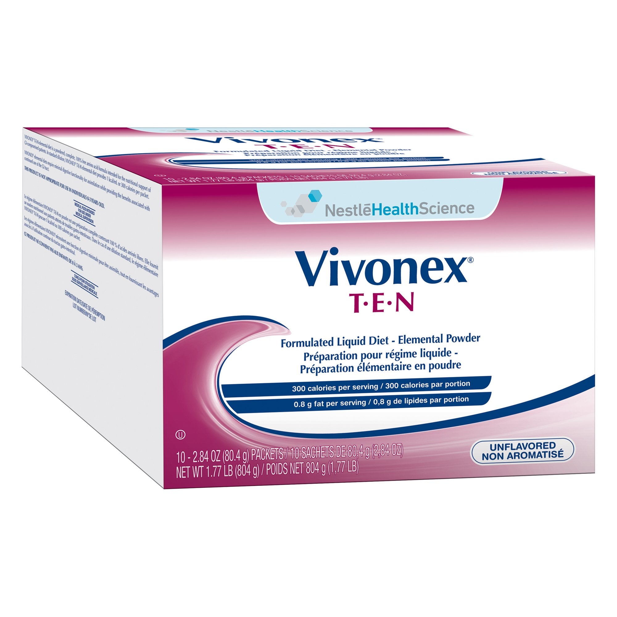 Nestle Healthcare Nutrition - Oral Supplement Vivonex® T.E.N Unflavored Powder 2.84 oz. Individual Packet [10/BX]