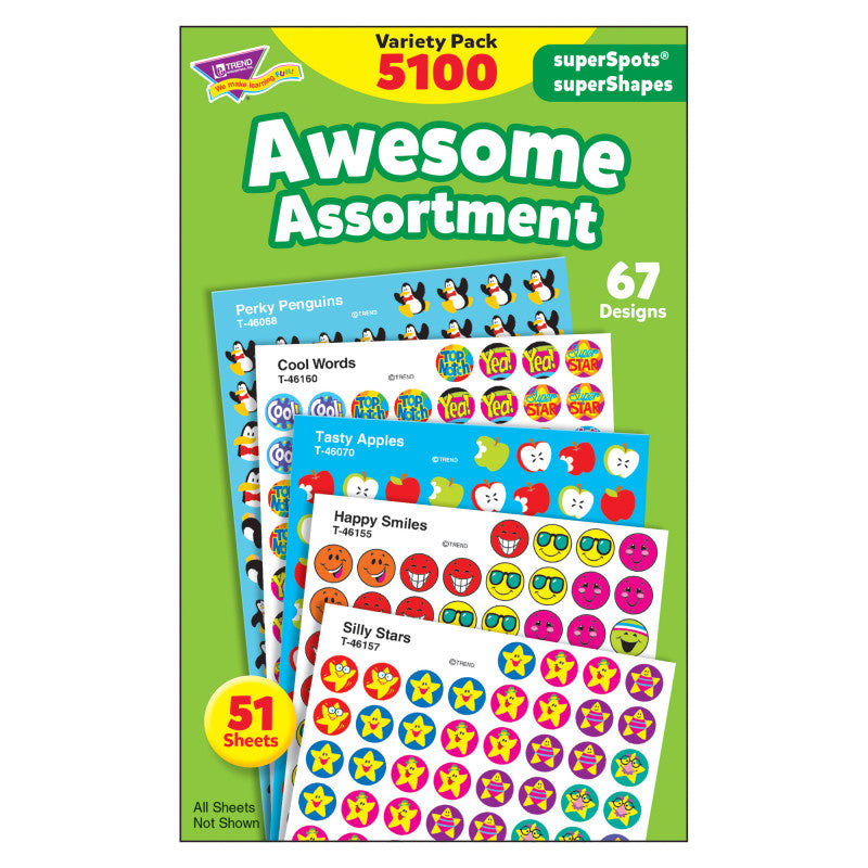 TREND - Awesome Assortment superSpots®/superShapes Variety Pack - 5100 ct