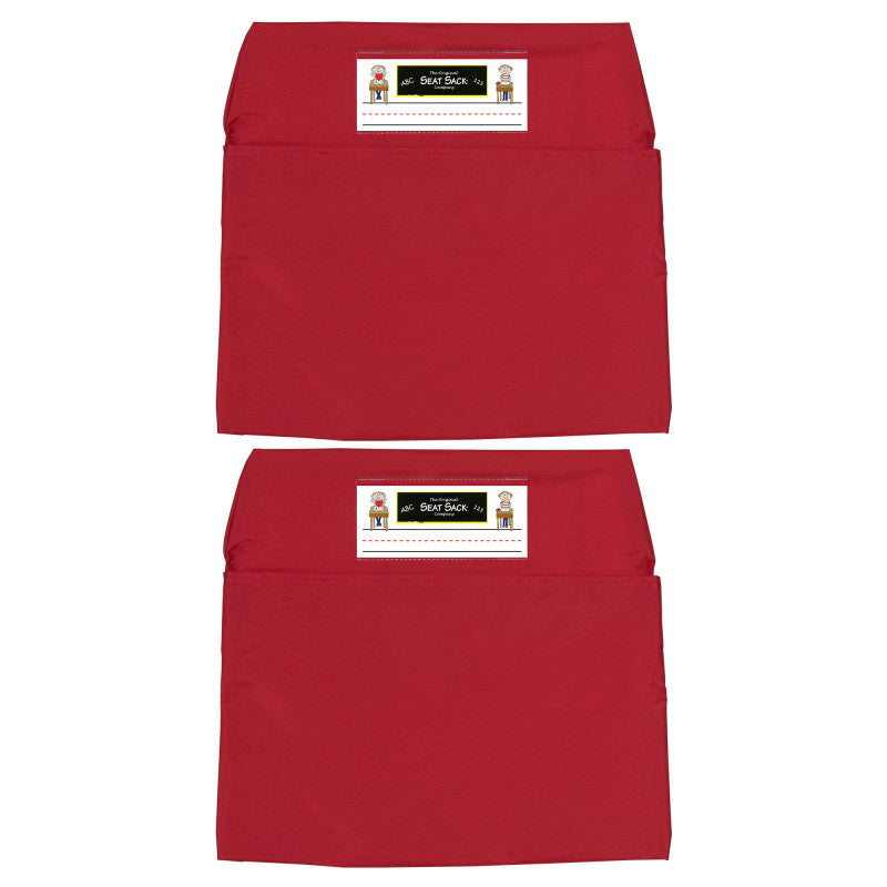 SEAT SACK - Seat Sack, Medium, 15 inch, Chair Pocket, Red, Pack of 2