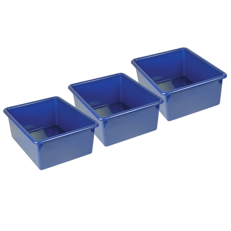 ROMANOFF - Stowaway® 5" Letter Box no Lid, Blue, Pack of 3