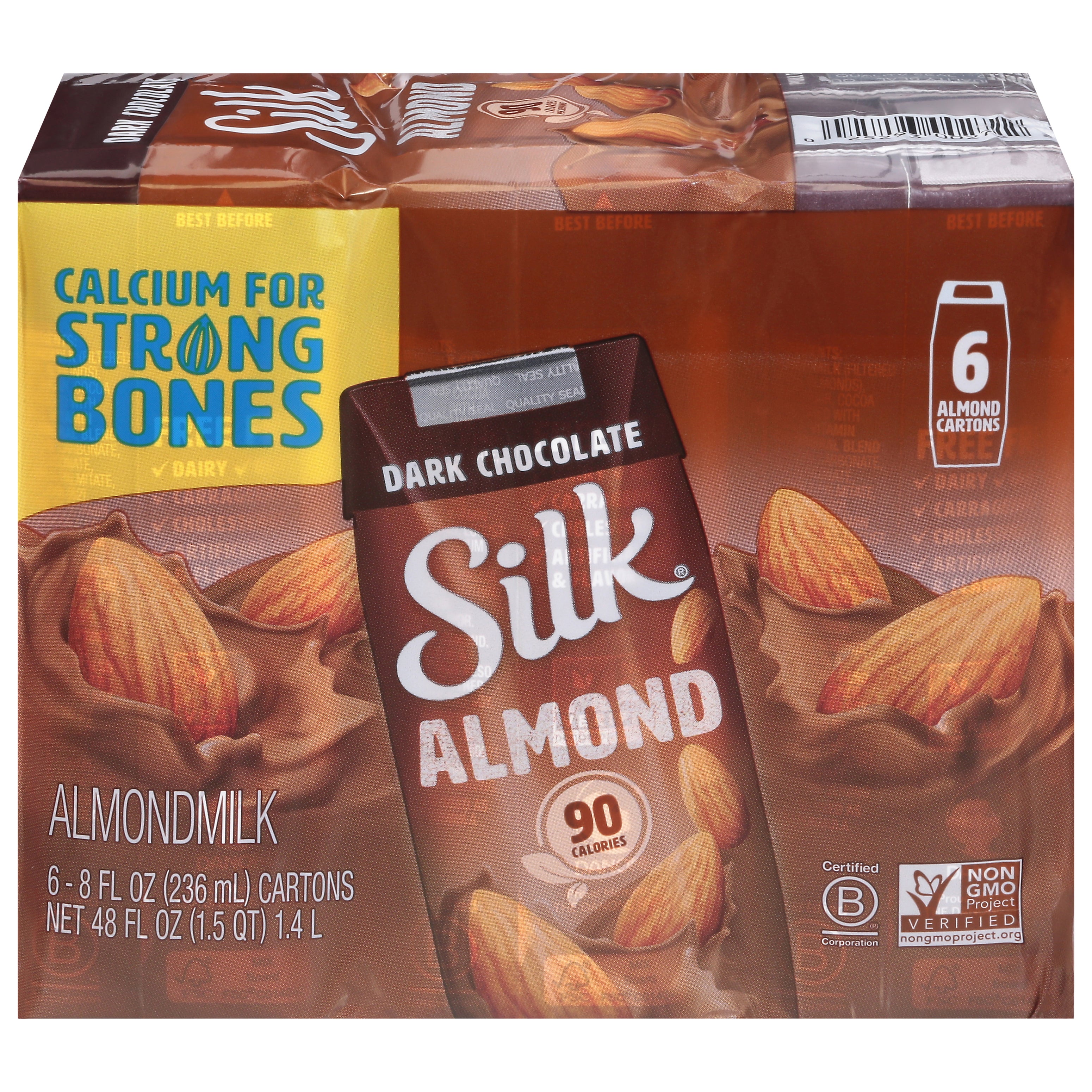 Silk Dark Chocolate Almondmilk 6 - 8 fl oz Cartons - Case of 3