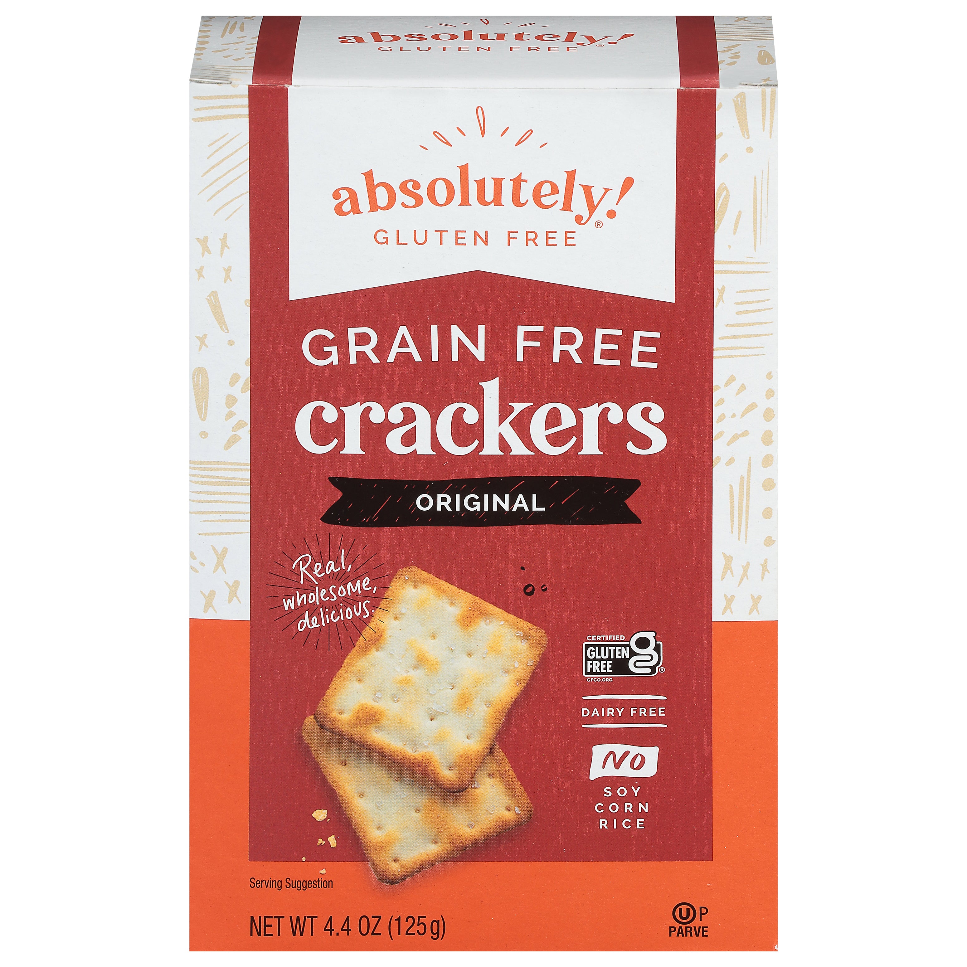 Absolutely Grain Free Original Crackers 4.4 oz - Case of 1