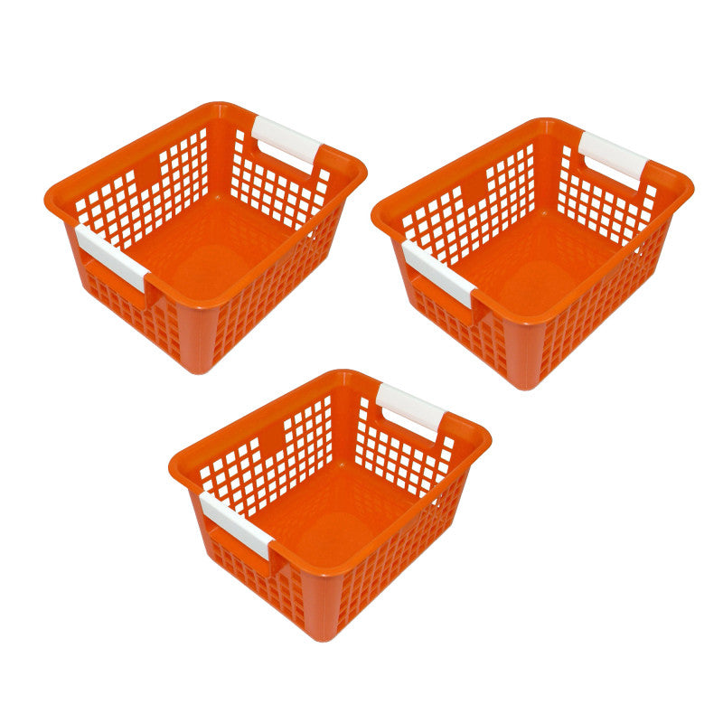 ROMANOFF - Tattle® Book Basket, Orange, Pack of 3