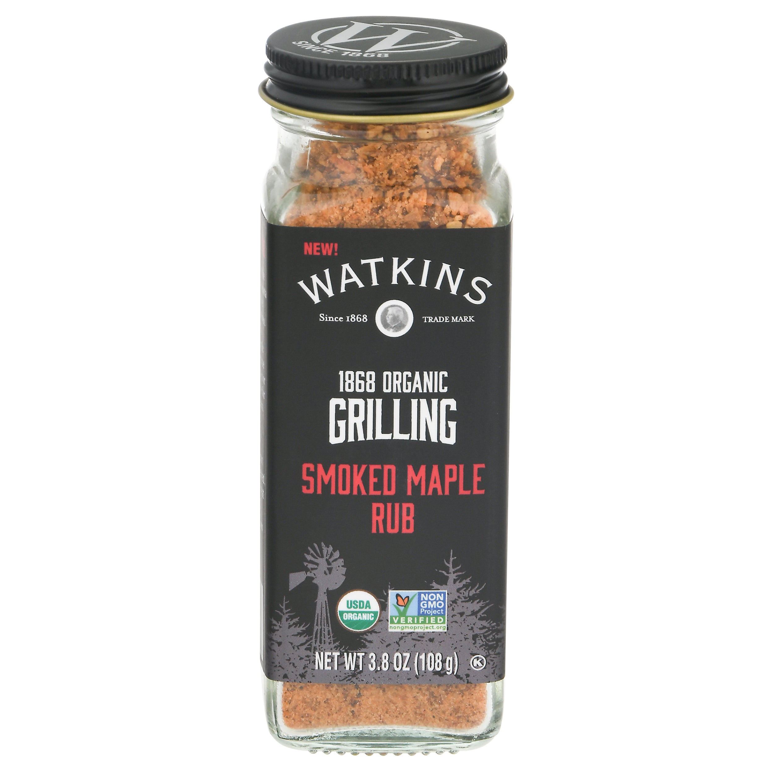 Watkins Organic Grilling Smoked Maple Rub 3.8 oz - Case of 3
