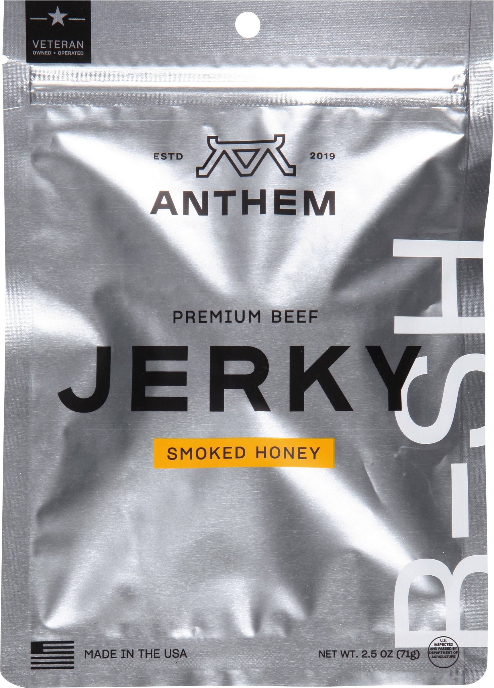 Anthem S - Beef Jerky Smoked Honey - 2.5 oz - 12pk