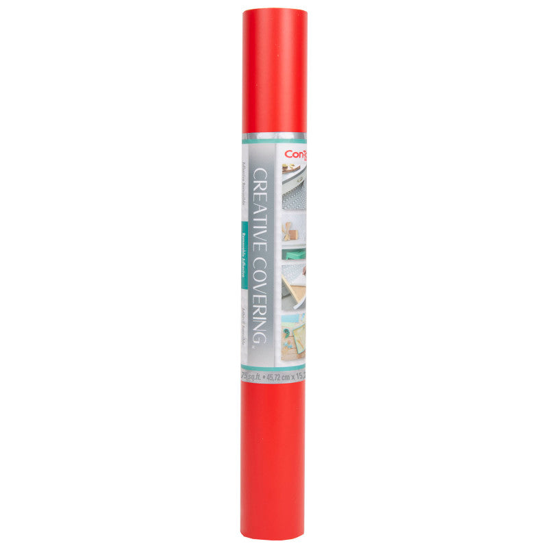 CON-TACT BRAND - Creative Covering™ Adhesive Covering, Red, 18" x 50 ft