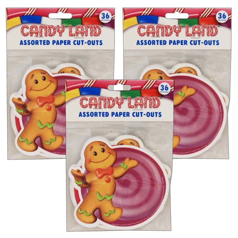 EUREKA - Candy Land™ Assorted Paper Cut Outs, 36 Per Pack, 3 Packs