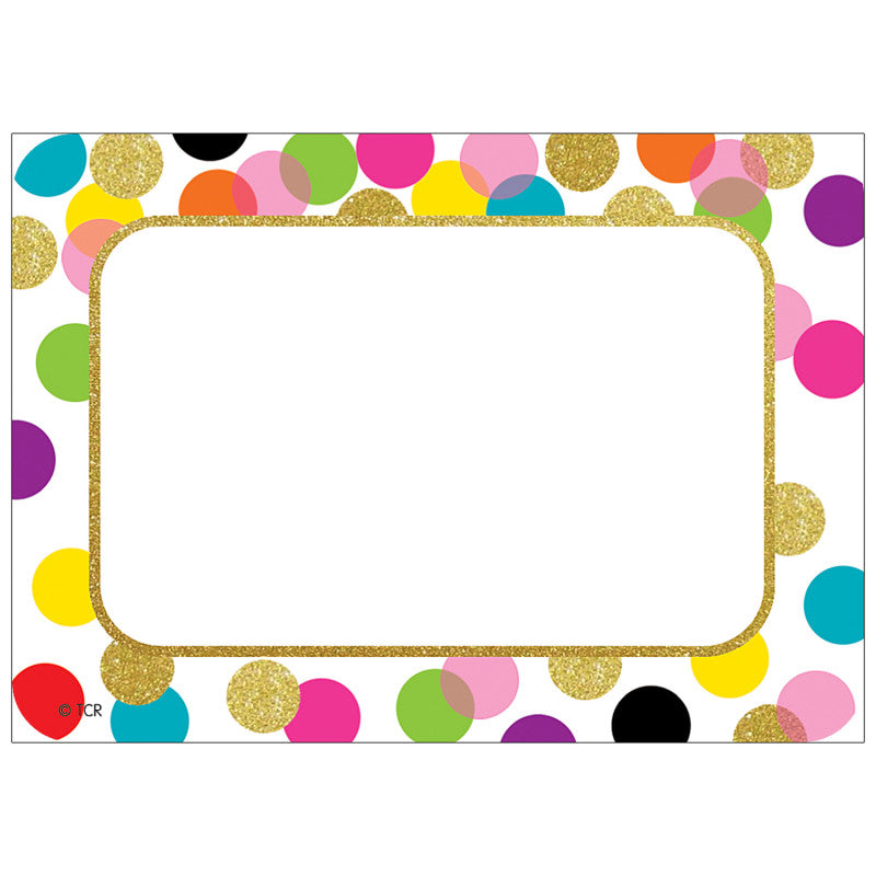 TEACHER CREATED RESOURCES - Confetti Name Tags/Labels, 36 Per Pack, 6 Packs