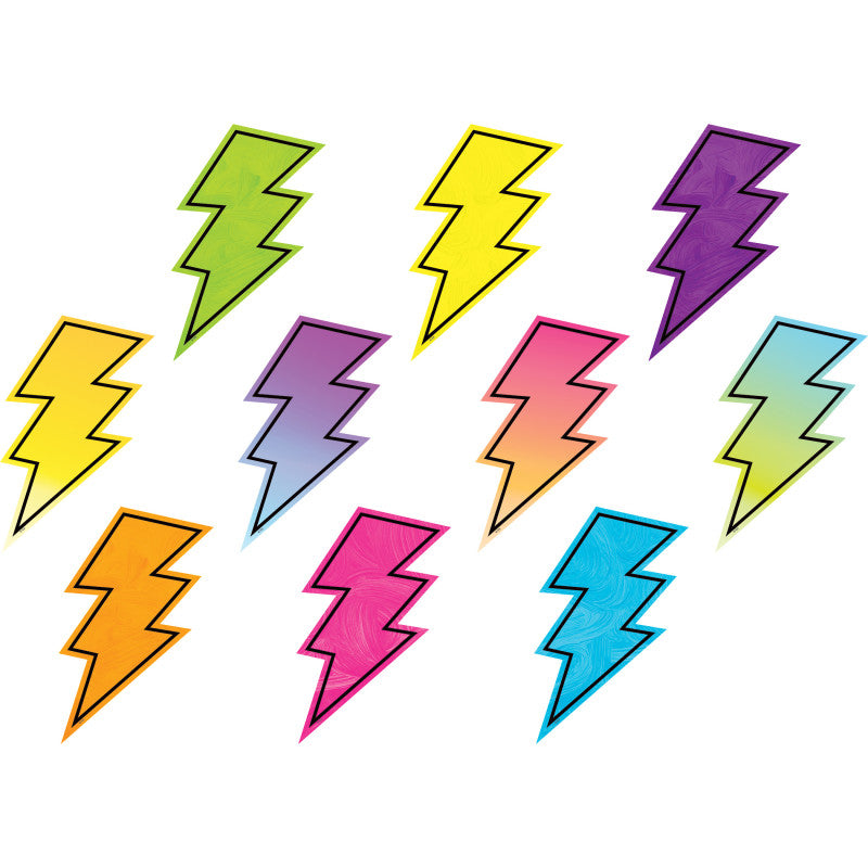TEACHER CREATED RESOURCES - Brights 4Ever Lightning Bolts Accents, 30 Per Pack, 3 Packs
