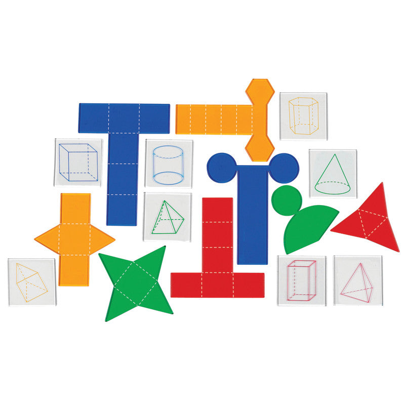 LEARNING RESOURCES - Folding Geometric Shapes™ Combo Set, Pack of 32