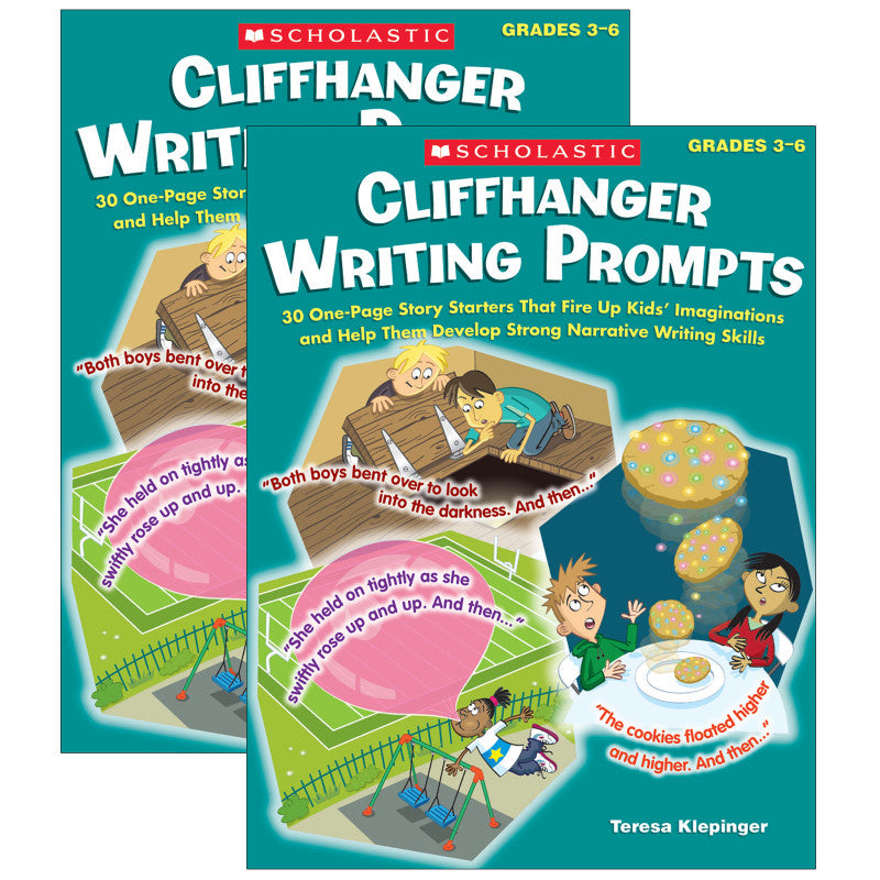 SCHOLASTIC TEACHING SOLUTIONS - Cliffhanger Writing Prompts Book, Pack of 2