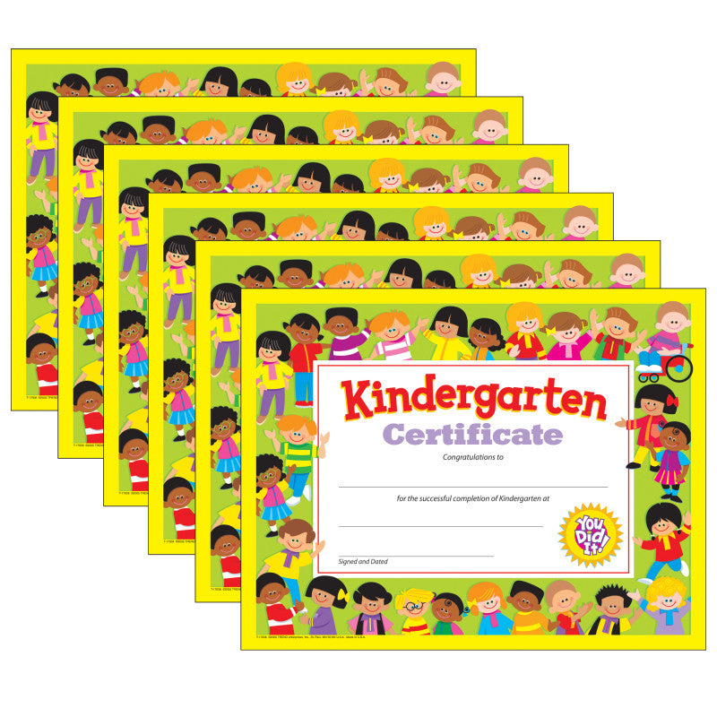 TREND - Kindergarten Certificate, 30 Per Pack, 6 Packs (T-17008-6)