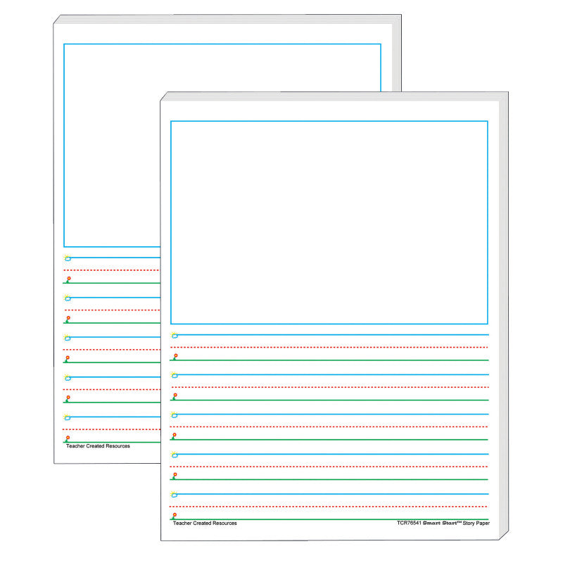 TEACHER CREATED RESOURCES - Smart Start 1-2 Story Paper: 100 Sheets Per Pack, 2 Packs