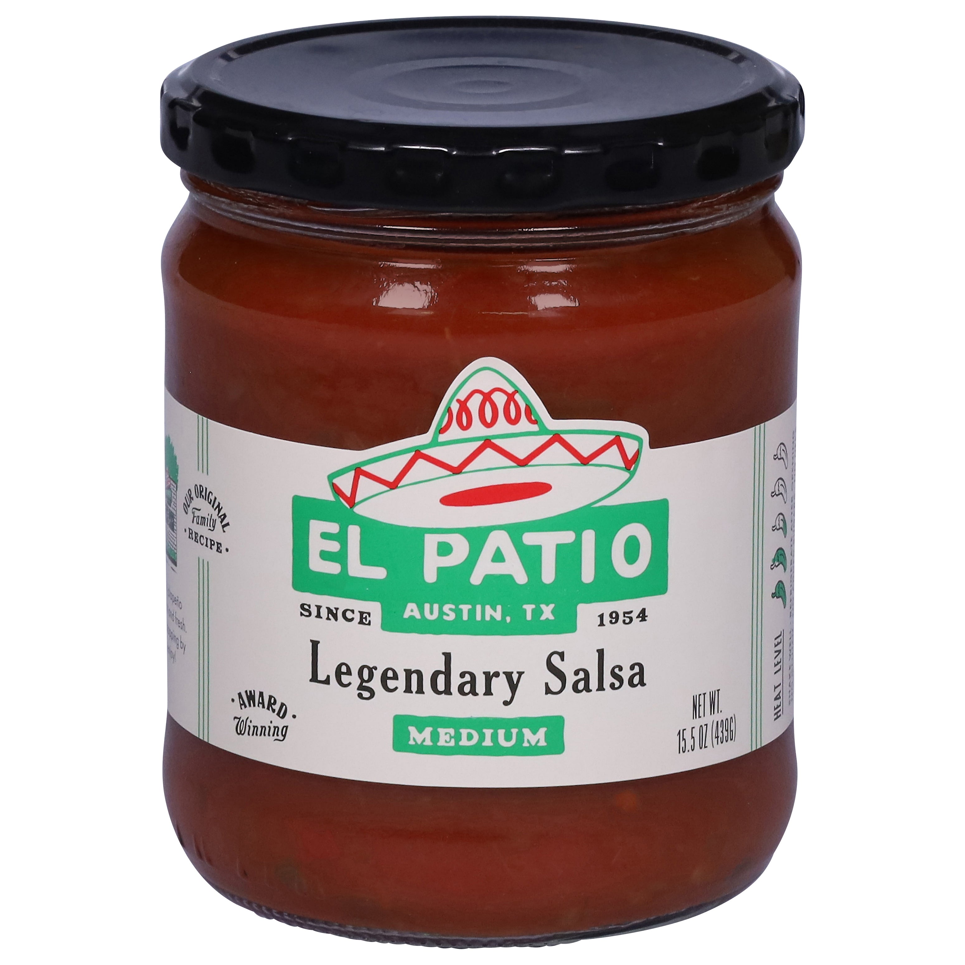 El Patio Medium Legendary Salsa 15.5 oz - Case of 6
