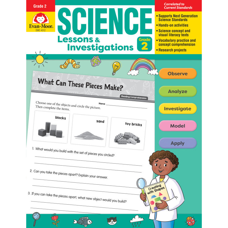 EVAN-MOOR - Science Lessons and Investigations, Grade 2