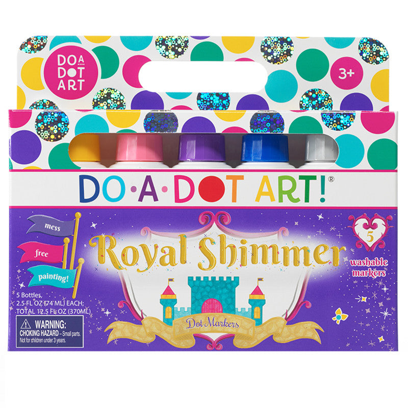 DO-A-DOT ART! - Washable Royal Shimmer Dot Markers, 5 Colors