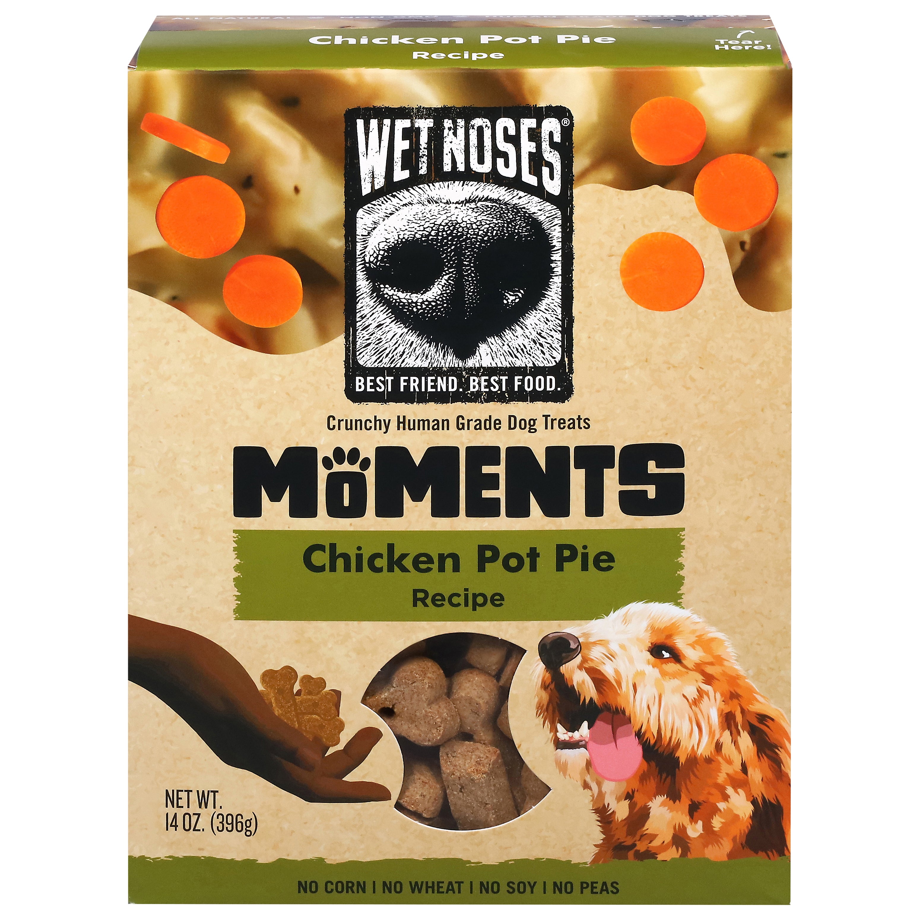 Wet Noses Moments Chicken Pot Pie Recipe Dog Treats 14 oz - Case of 6