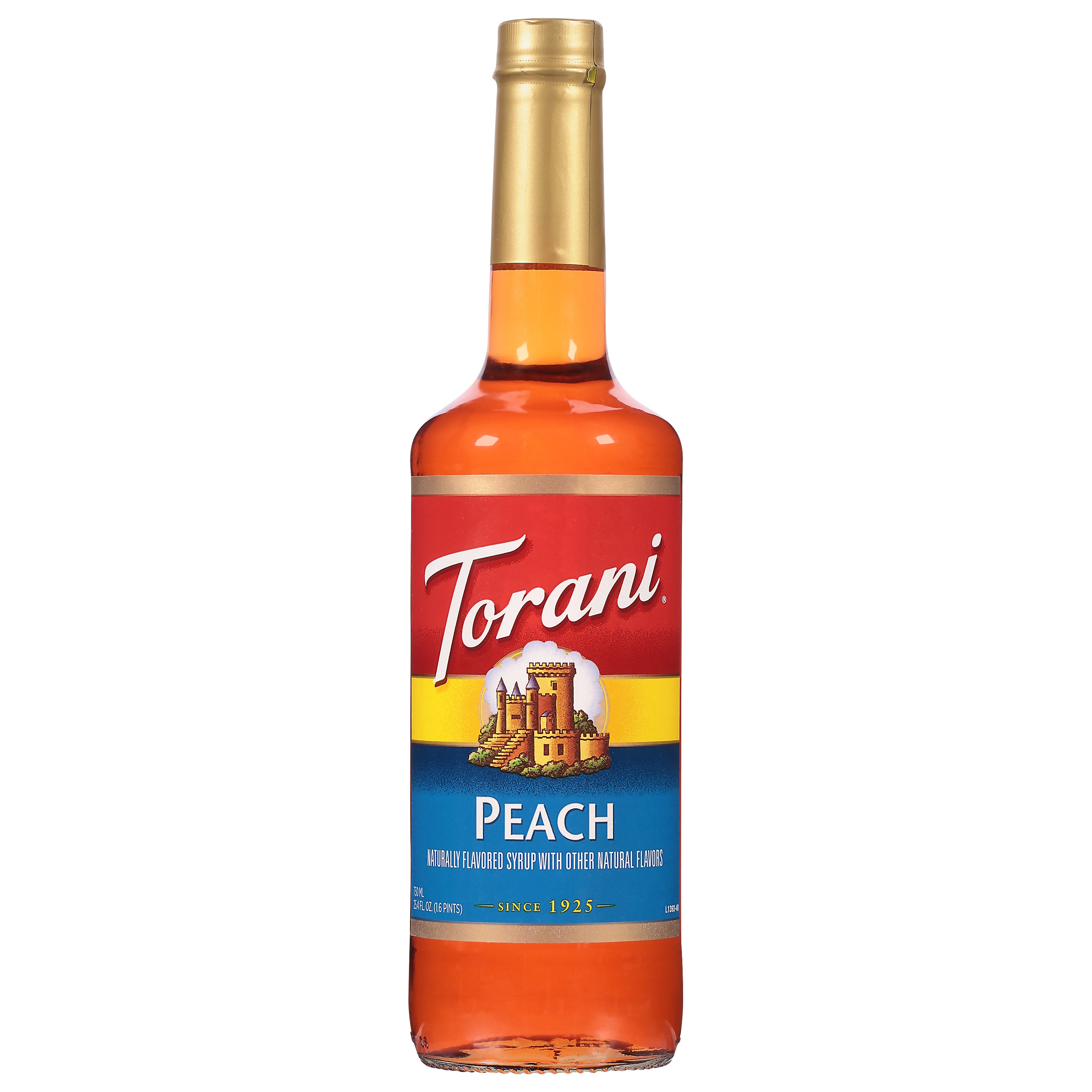 Torani Peach Syrup 25.4 fl oz - Case of 12