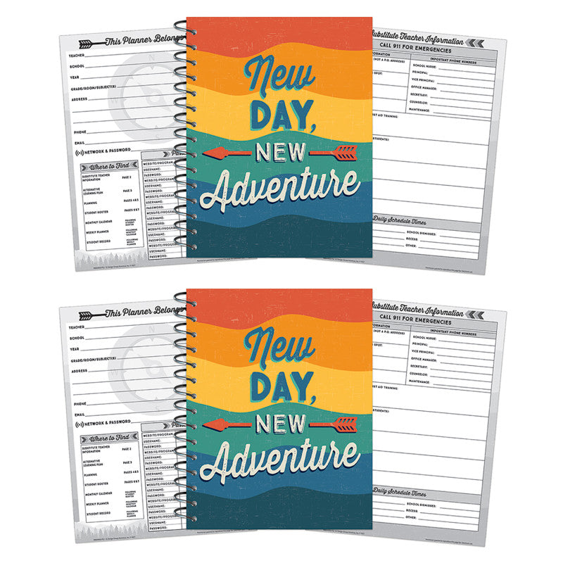 EUREKA - Adventurer Lesson Plan Spiral Bound Book, Pack of 2