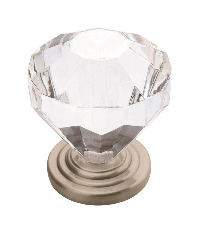AMEROCK - Amerock Traditional Classics Round Furniture Knob 1-1/4 in. D 1-1/5 in. Satin Nickel 5 pk