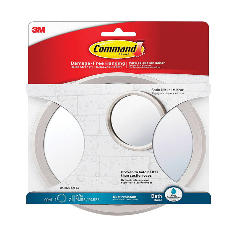 COMMAND - 3M Command Small Plastic Bath Mirror 6.82 in. L 1 pk