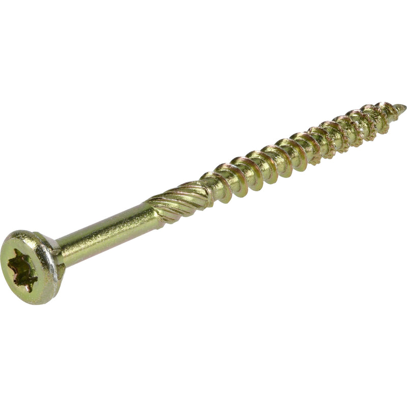 HILLMAN - Hillman Power Pro No. 9 X 2-1/2 in. L Star Yellow Zinc Wood Screws 5 lb 501 pk