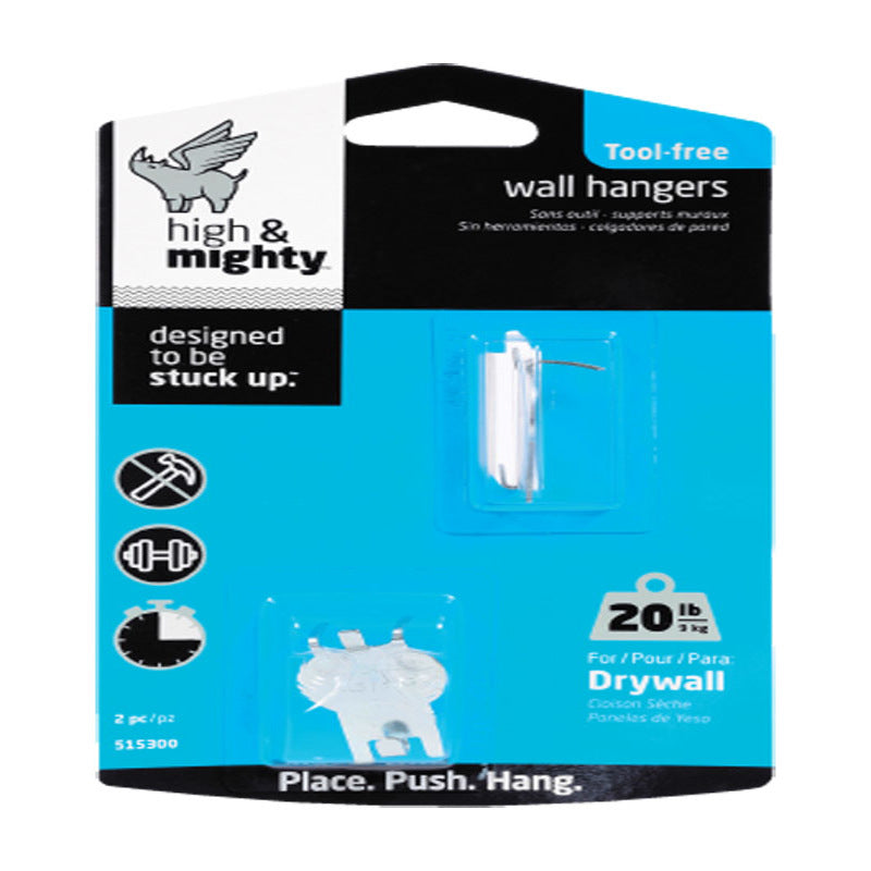 HILLMAN - Hillman High & Mighty Silver Picture Hanger 20 lb 2 pk - Case of 4