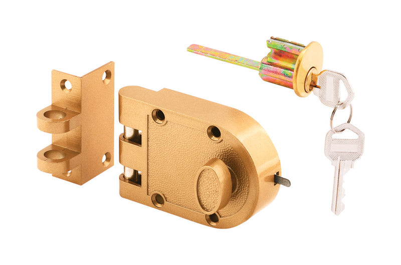 PRIME-LINE - Prime-Line Defender Security Brushed Brass Diecast Deadbolt [U9970]