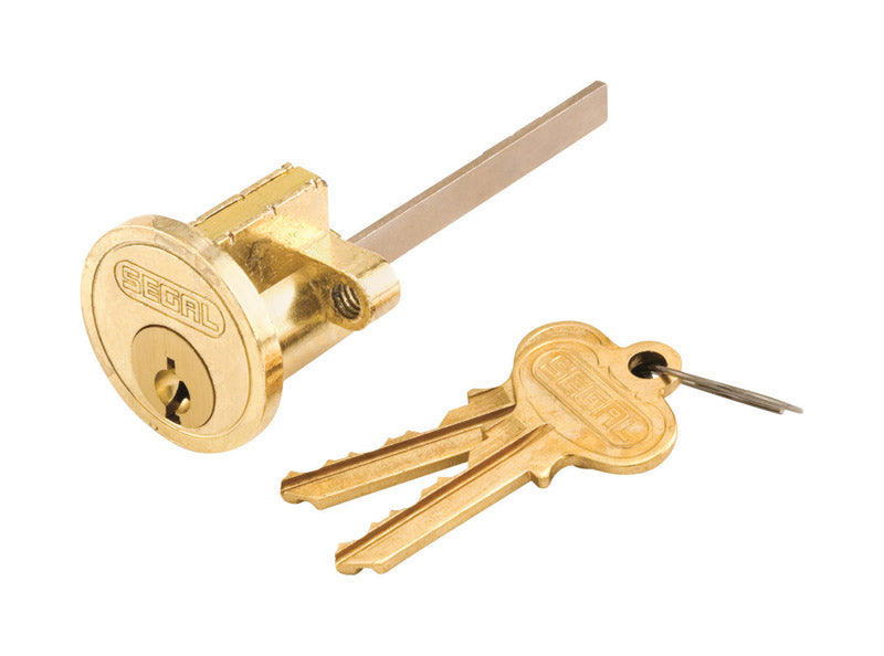 PRIME-LINE - Prime Line Segal Brass-Plated Zinc Key Lock Cylinder Keyed Differently