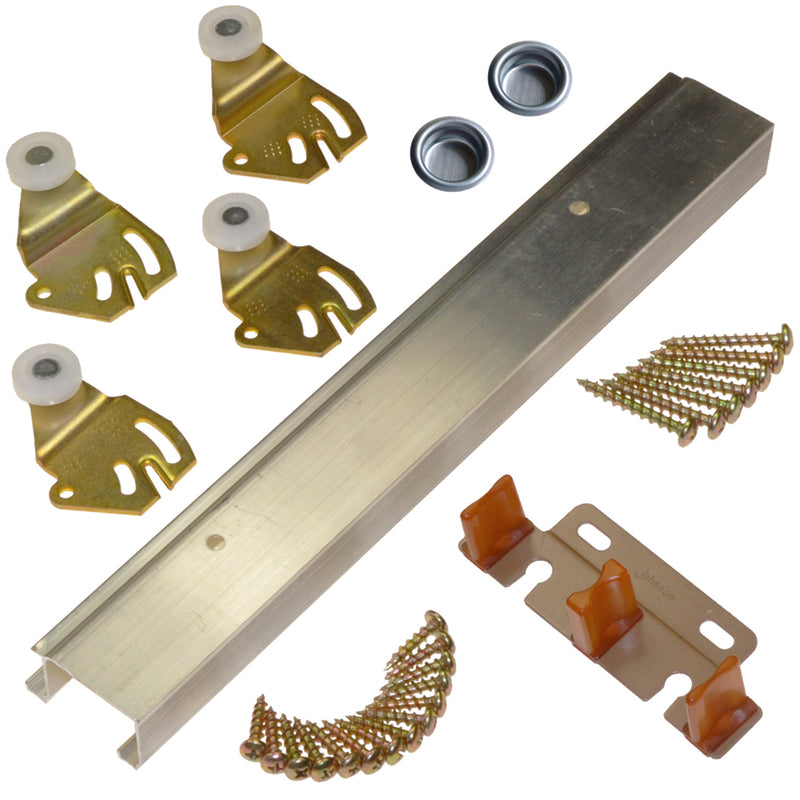 JOHNSON HARDWARE - Johnson Hardware 2200 Aluminum By-Pass Door Hardware Set [2200602D]