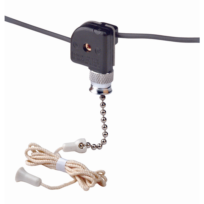 LEVITON - Leviton Black Nickel Pull Chain Switch