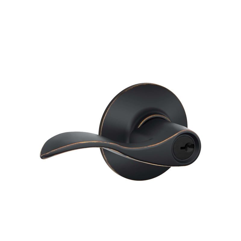 SCHLAGE - Schlage Accent Aged Bronze Entry Lever Key: K4 1-3/4 in.